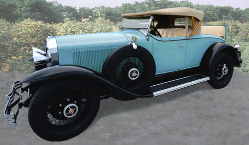 a restored 1929 Buick Roadster car