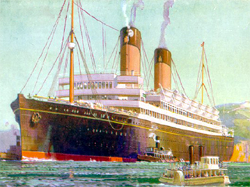 RMS Laurentic, an ocean liner, built 1927