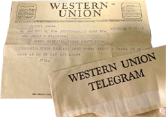 a telegram and its envelope
